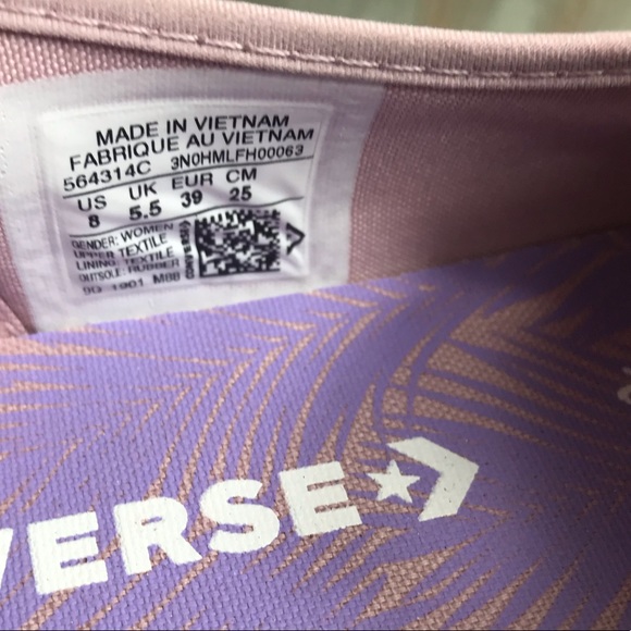 NWT Converse Ctas Ballet Lace Slip Plum Chalk W - Picture 7 of 7